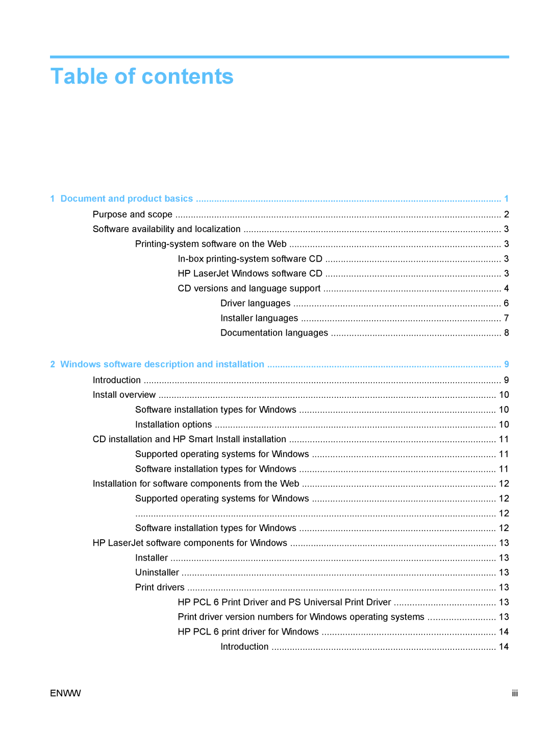 HP TopShot M275 MFP manual Table of contents 