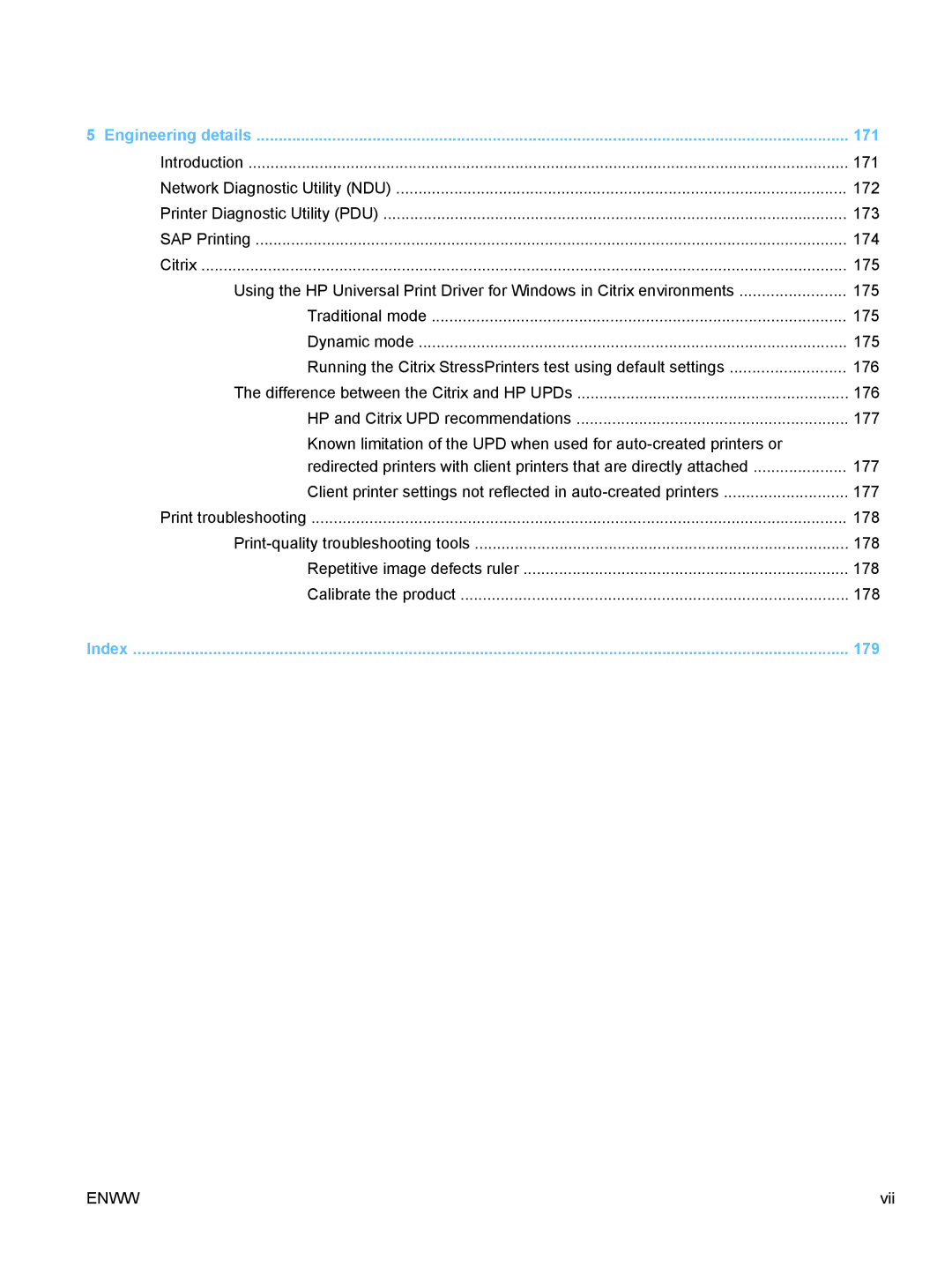 HP TopShot M275 MFP manual 171, 179 