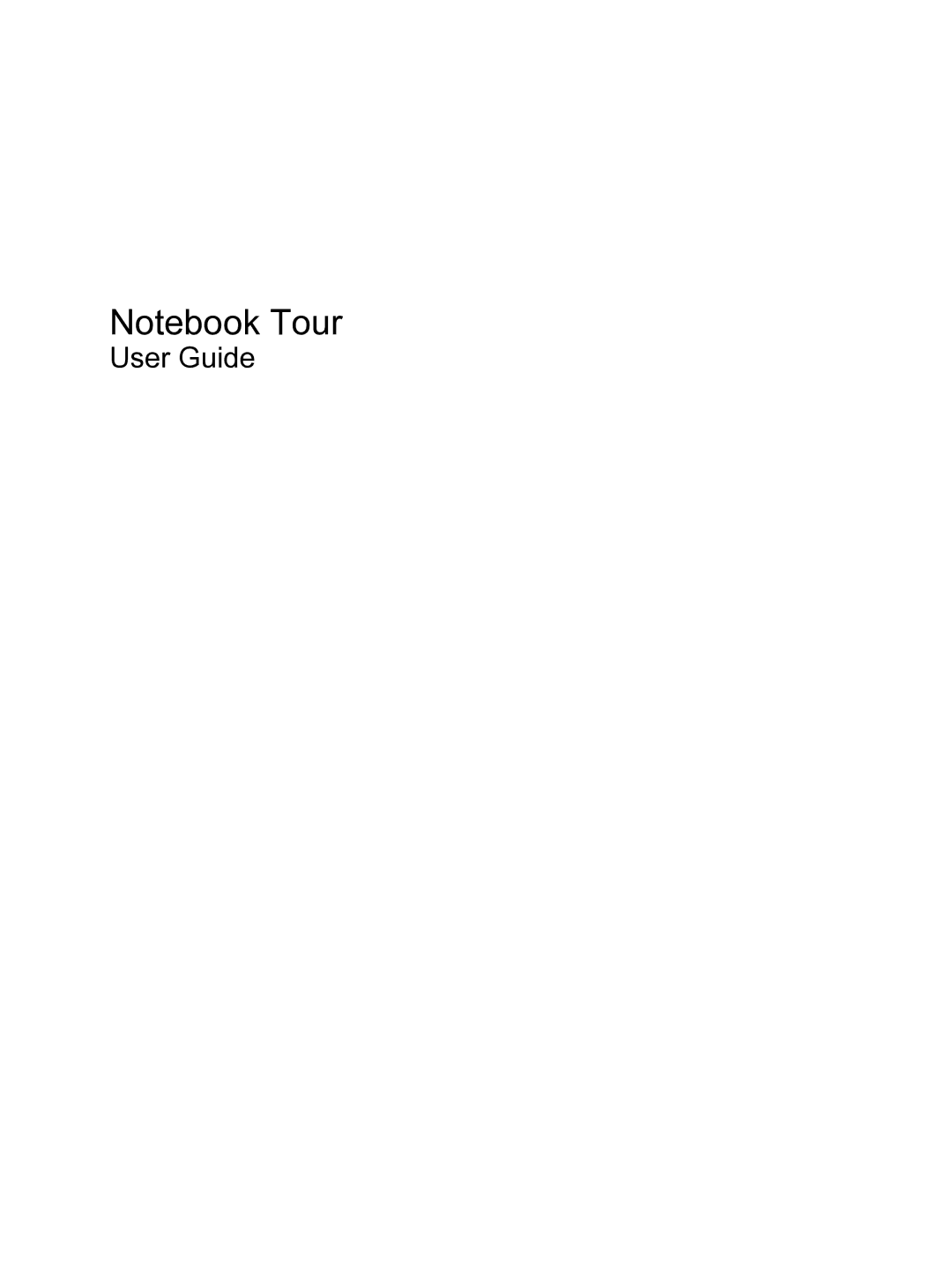 HP Tour manual User Guide 