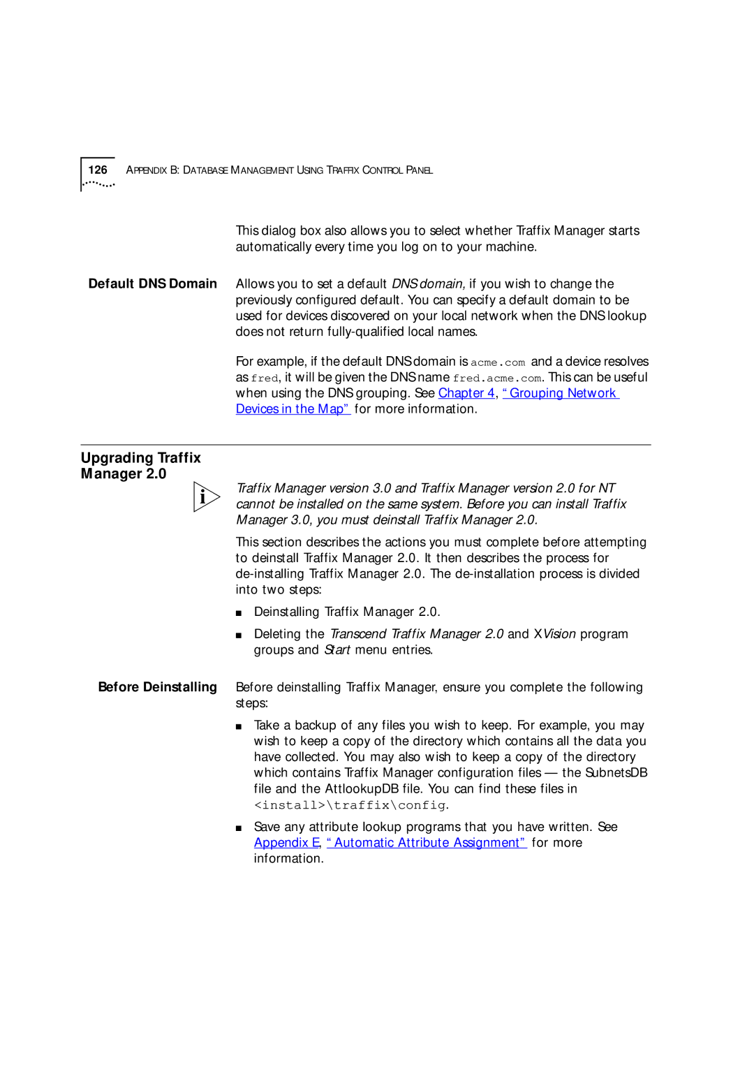 HP Transcend Traffix Manager manual Upgrading Traffix Manager, Install\traffix\config 