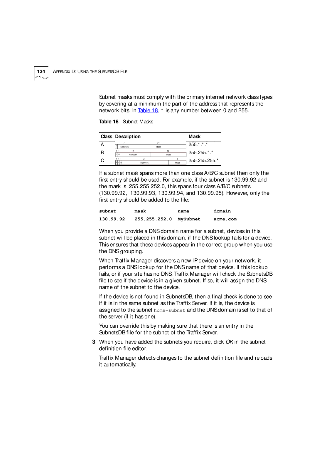 HP Transcend Traffix Manager manual Class Description 