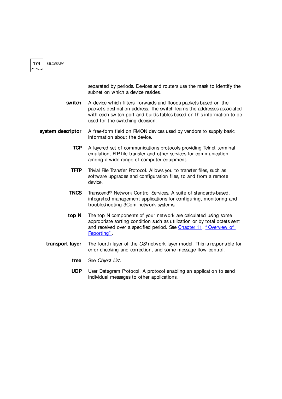 HP Transcend Traffix Manager manual Tree See Object List 