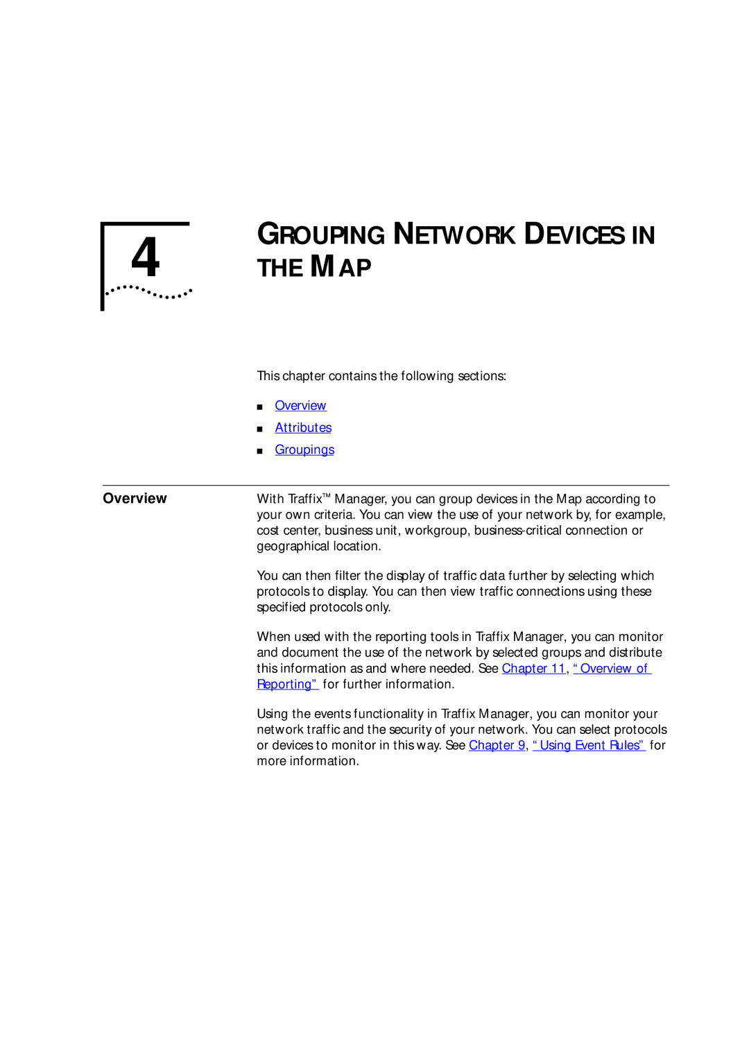 HP Transcend Traffix Manager manual Map, Overview, This chapter contains the following sections, Geographical location 