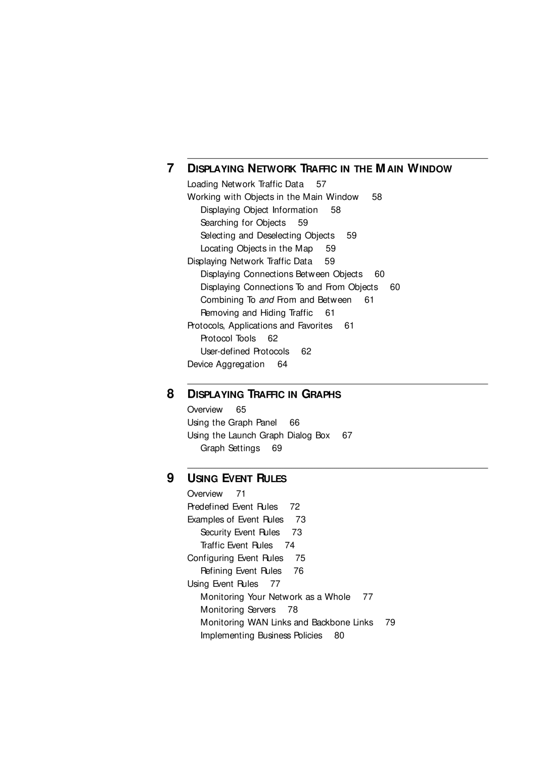 HP Transcend Traffix Manager manual Displaying Connections To and From Objects, Overview Predefined Event Rules 