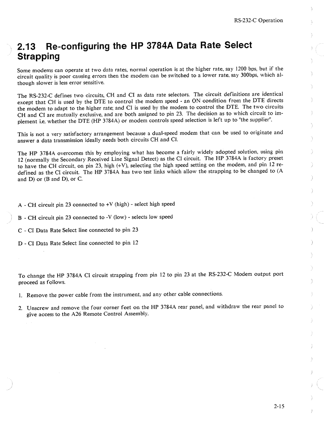 HP Two-Way Radio 3784A manual 