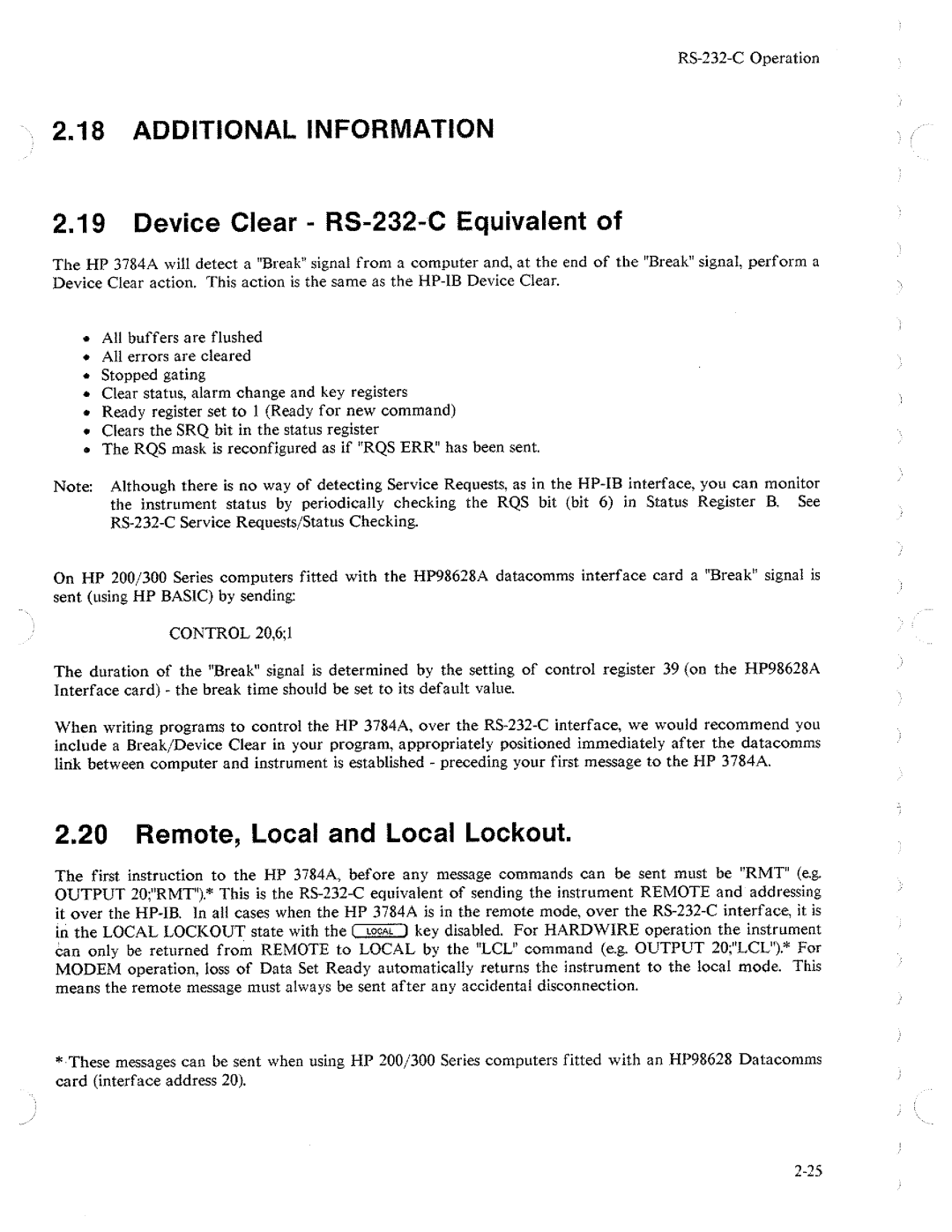 HP Two-Way Radio 3784A manual 