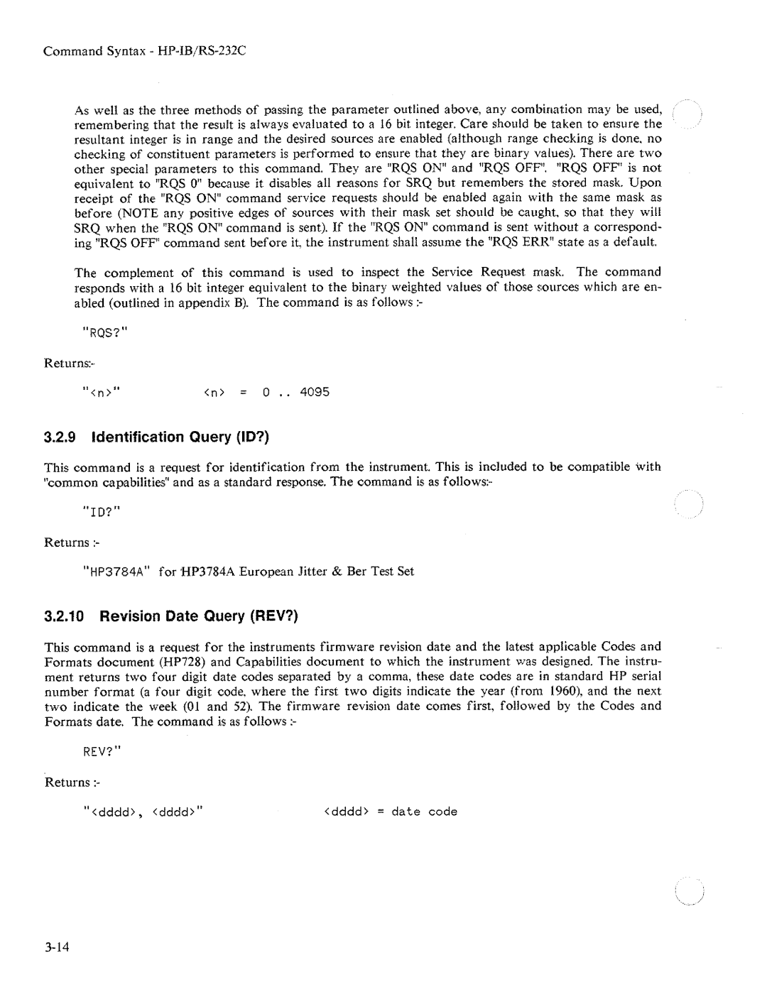 HP Two-Way Radio 3784A manual 