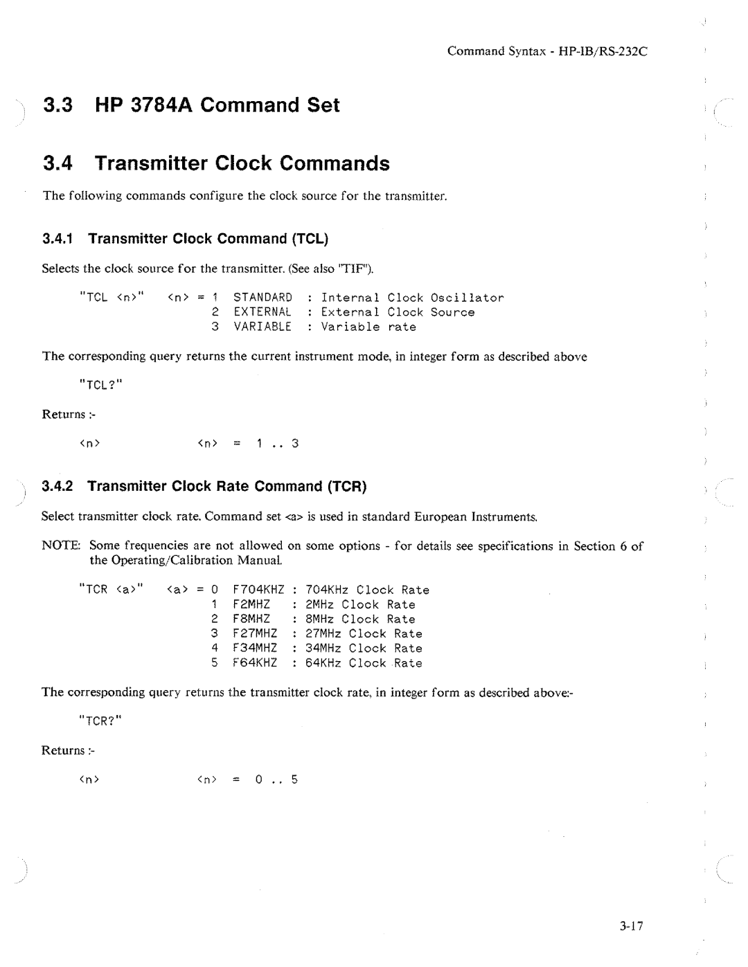 HP Two-Way Radio 3784A manual 