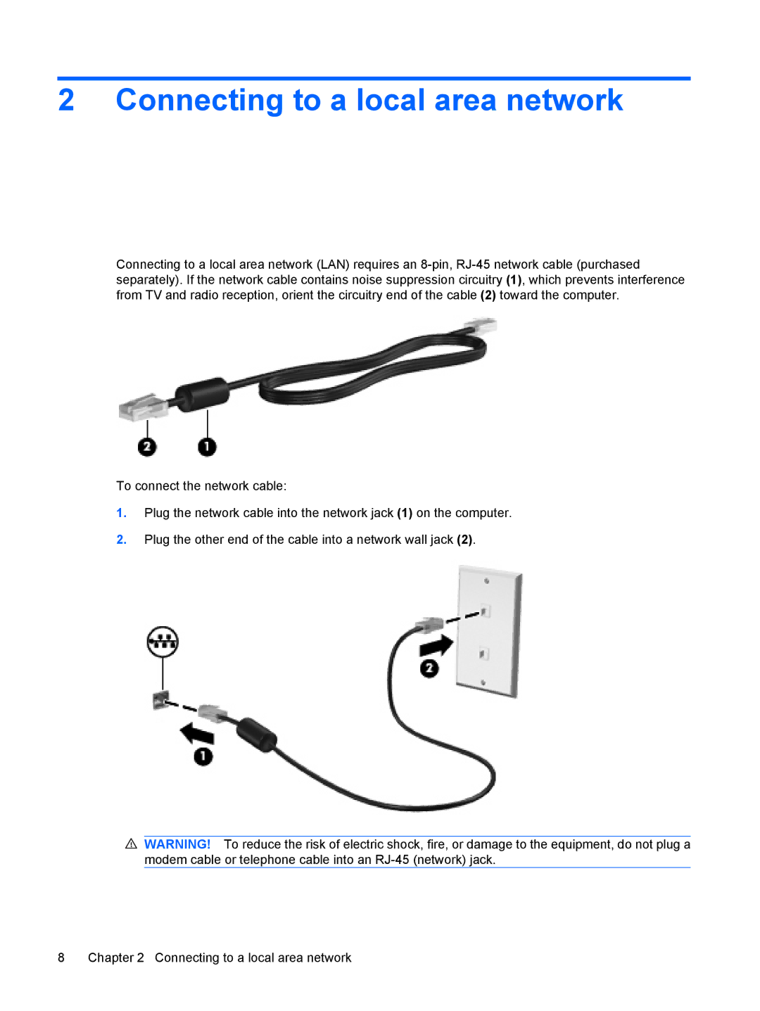 HP tx2-1032cm, tx2-1277nr, tx2-1270us, tx2-1208au, t22au, t10au, t20au, t18au, tx2-1205au, CQ20 Connecting to a local area network 