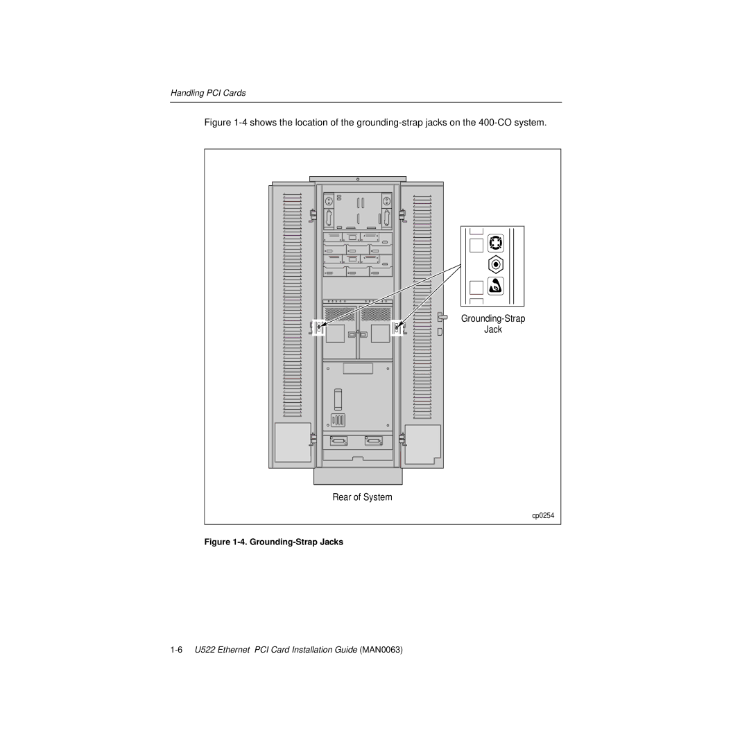 HP U522 manual Grounding-Strap Jack Rear of System 