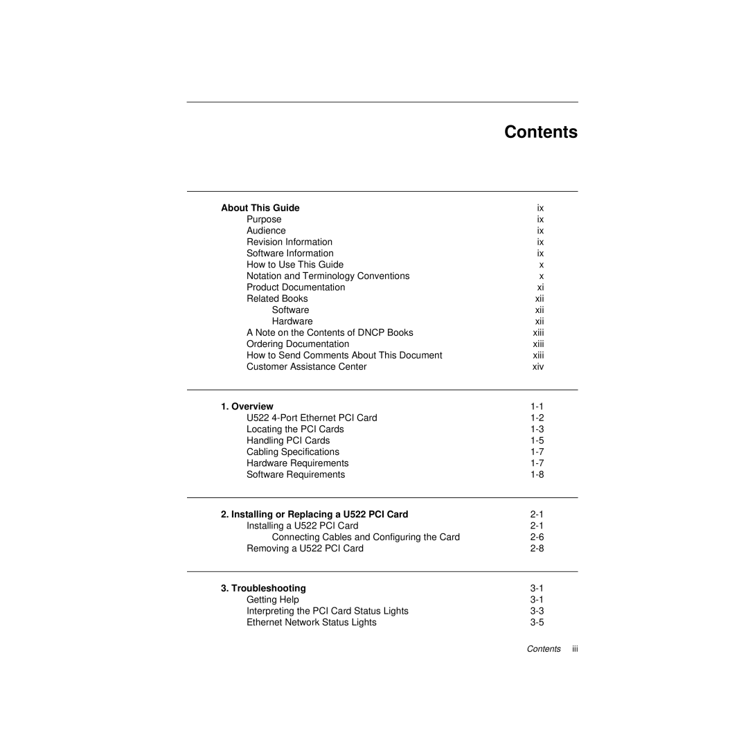 HP U522 manual Contents 