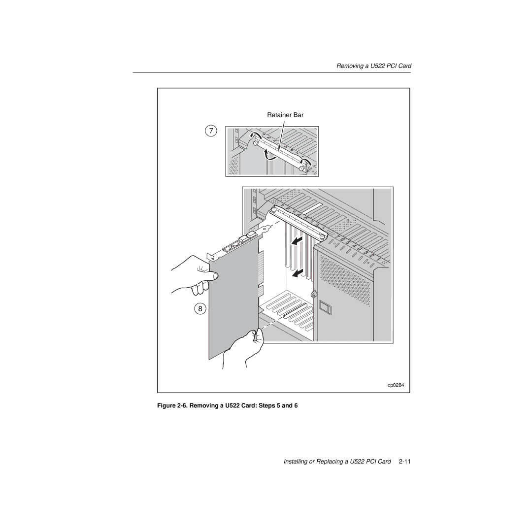 HP U522 manual Retainer Bar 