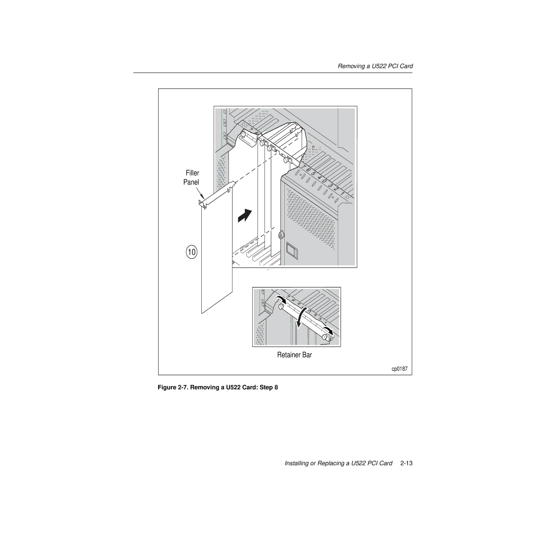 HP U522 manual Filler Panel Retainer Bar 