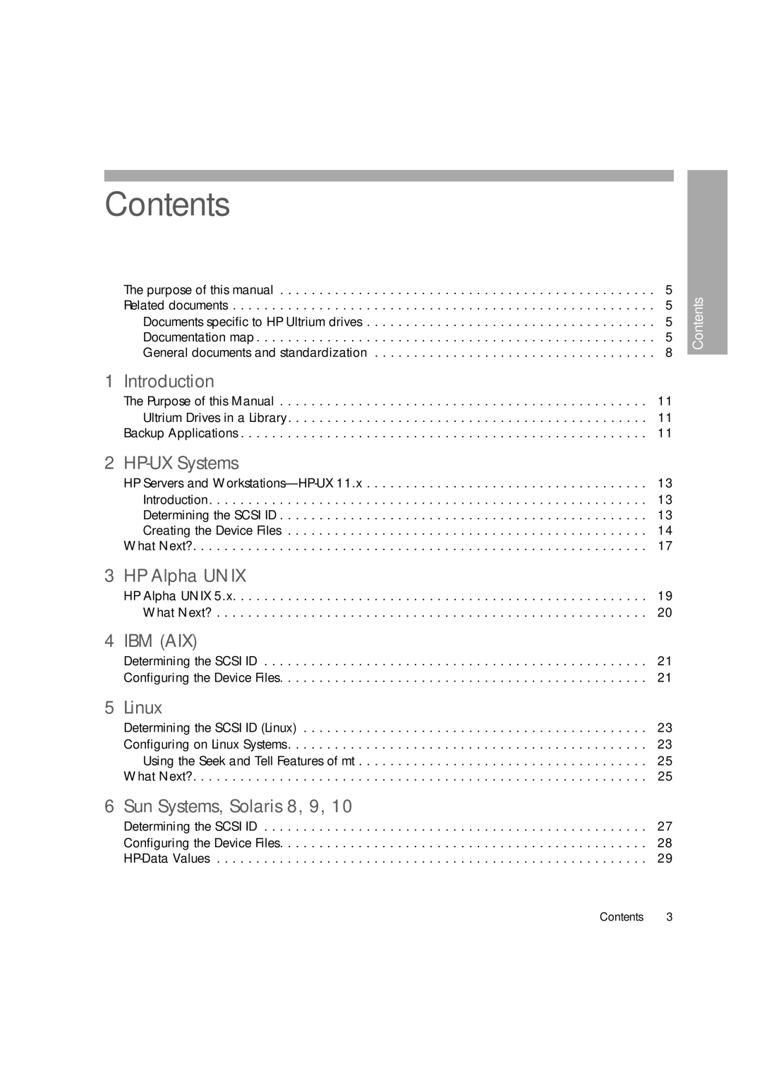 HP Ultrium Tape Drive manual Contents 