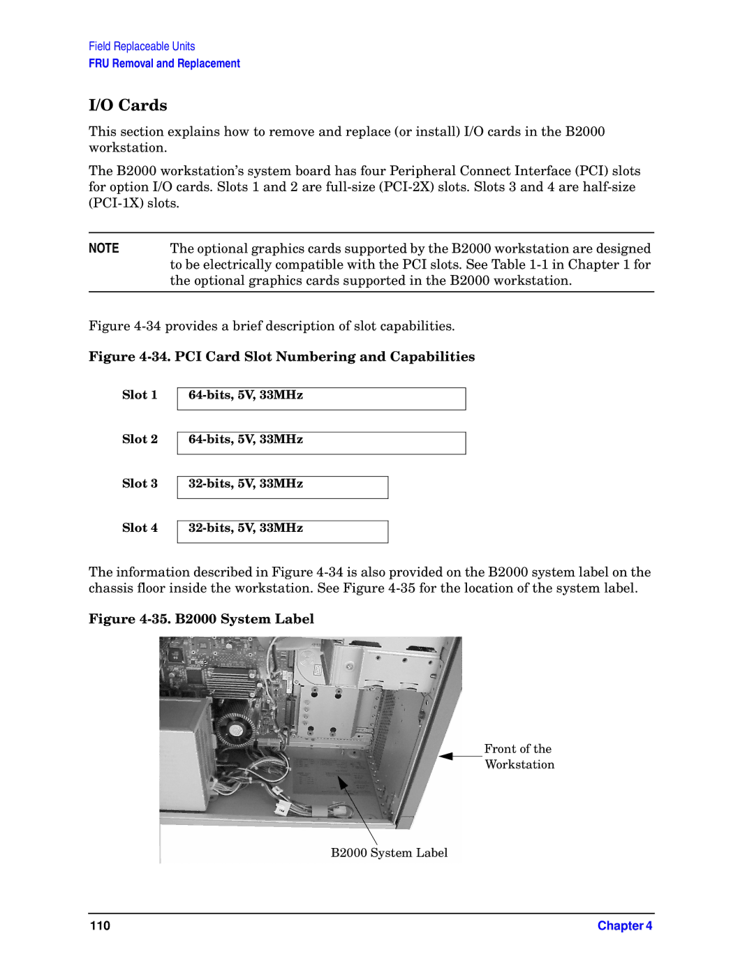 HP unix manual PCI Card Slot Numbering and Capabilities 