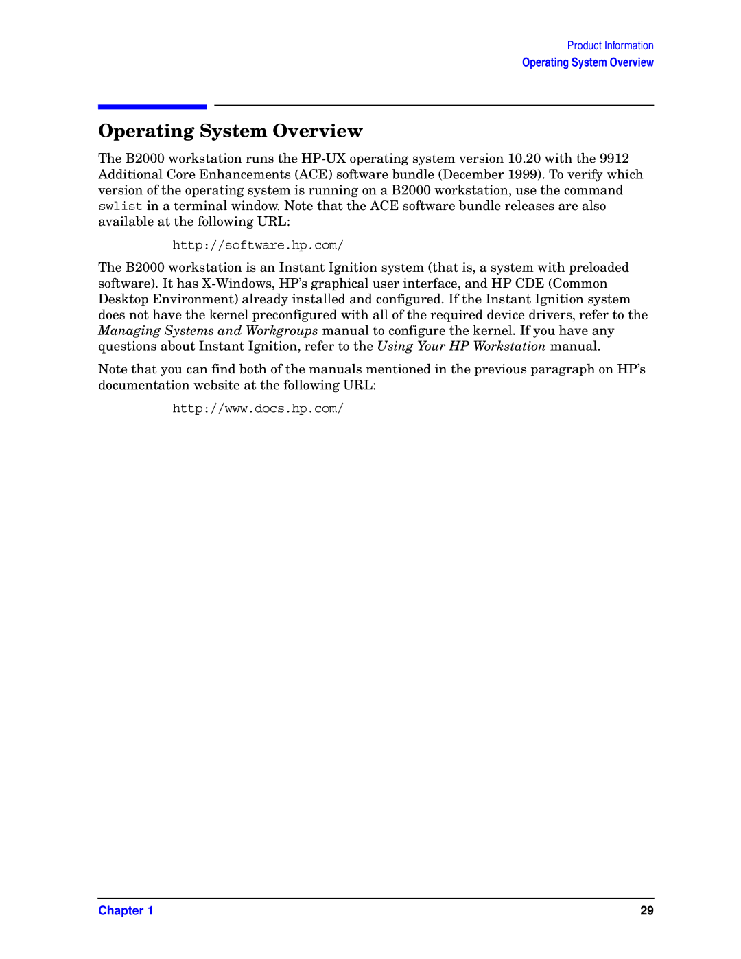 HP unix manual Operating System Overview 