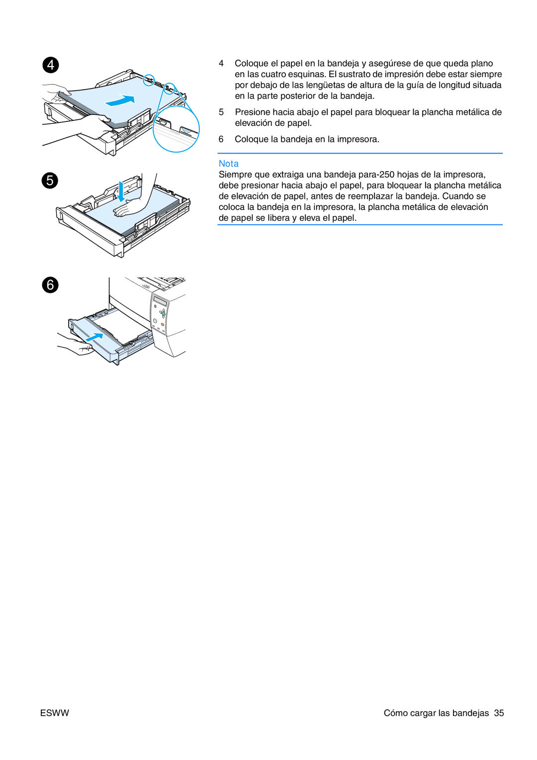 HP USO 2300 manual Nota 