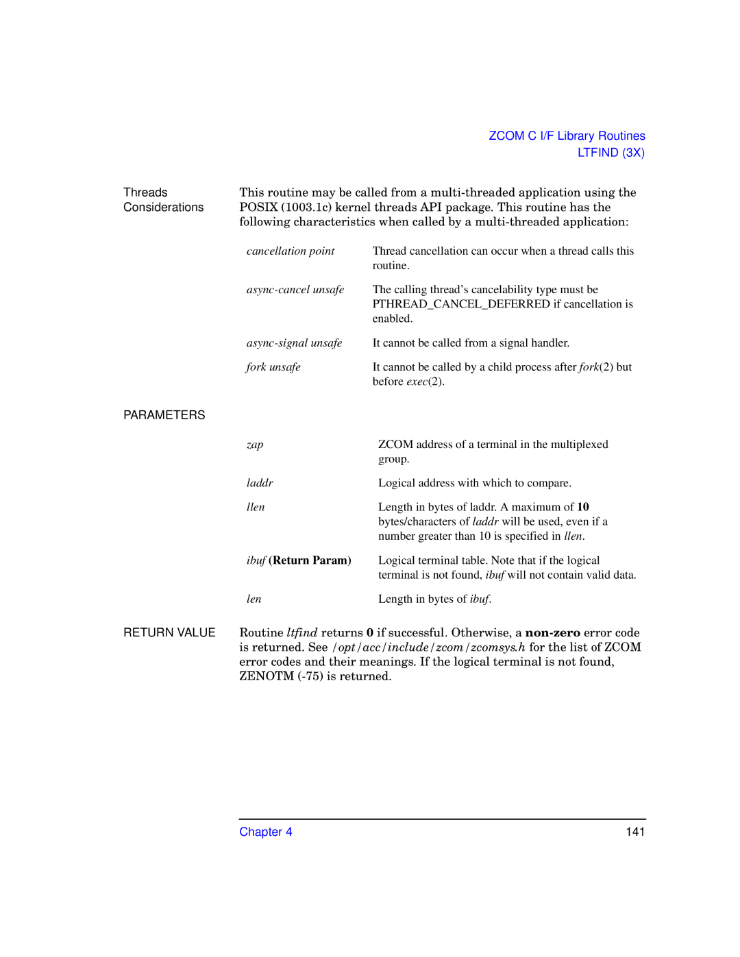 HP UX 11i v1 I/O Cards manual Logical terminal table. Note that if the logical, Len Length in bytes of ibuf 