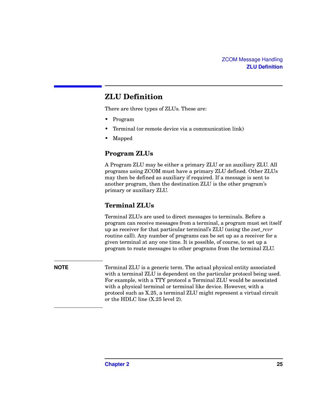 HP UX 11i v1 I/O Cards manual ZLU Definition 