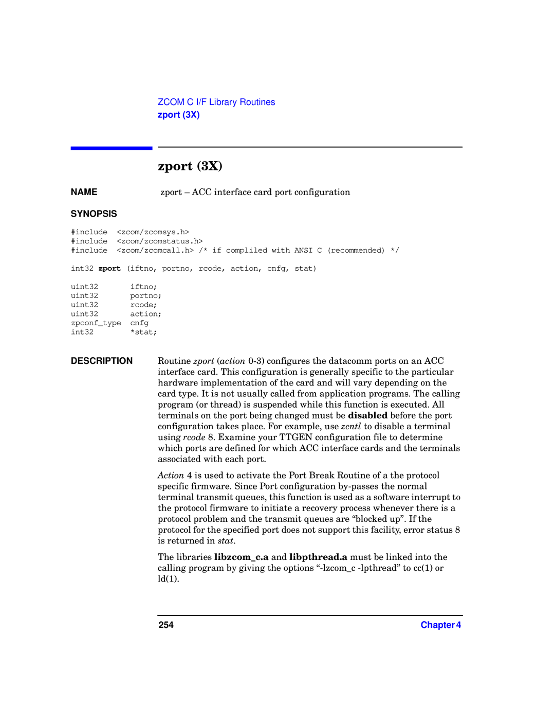 HP UX 11i v1 I/O Cards manual Zport 