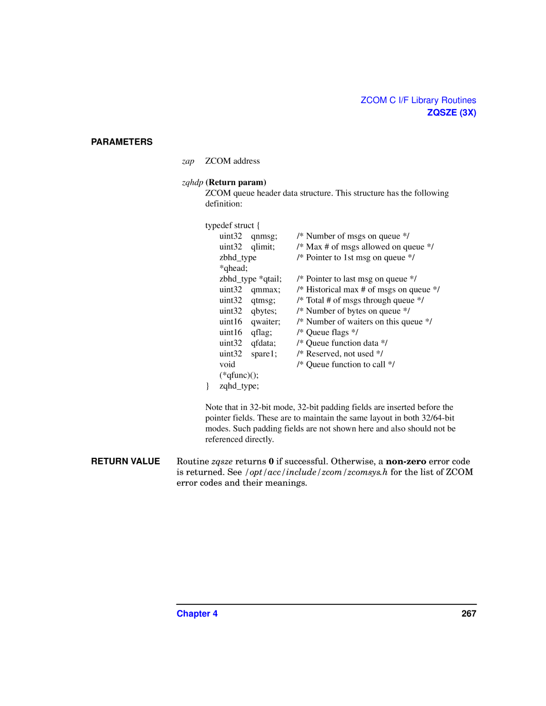 HP UX 11i v1 I/O Cards manual Zqhdp Return param 