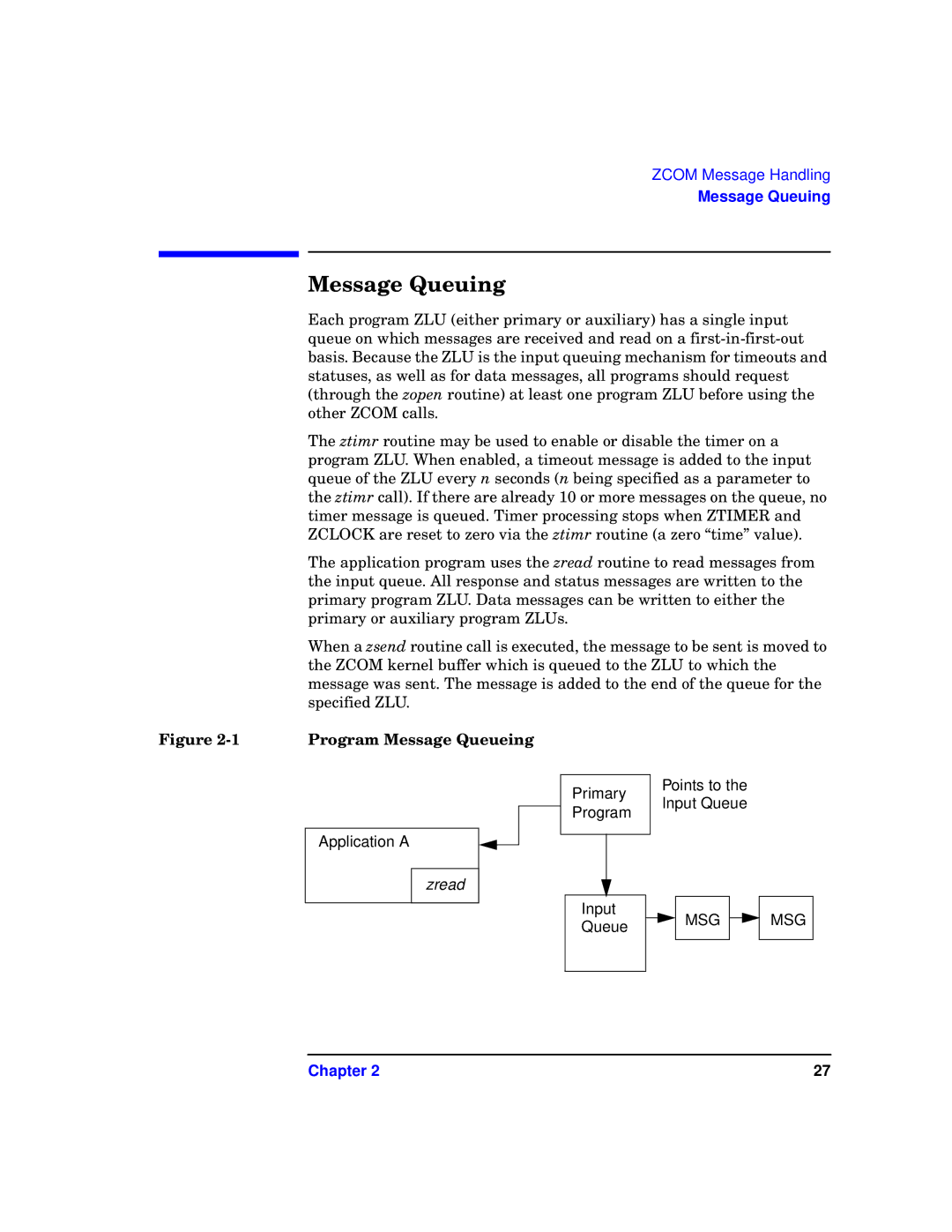 HP UX 11i v1 I/O Cards manual Message Queuing, Program Message Queueing 