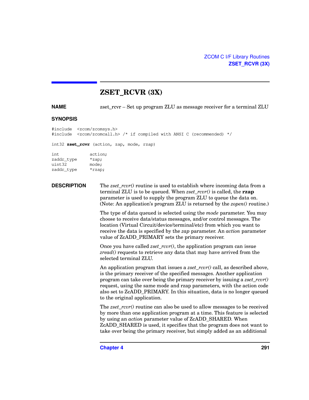 HP UX 11i v1 I/O Cards manual Zsetrcvr 