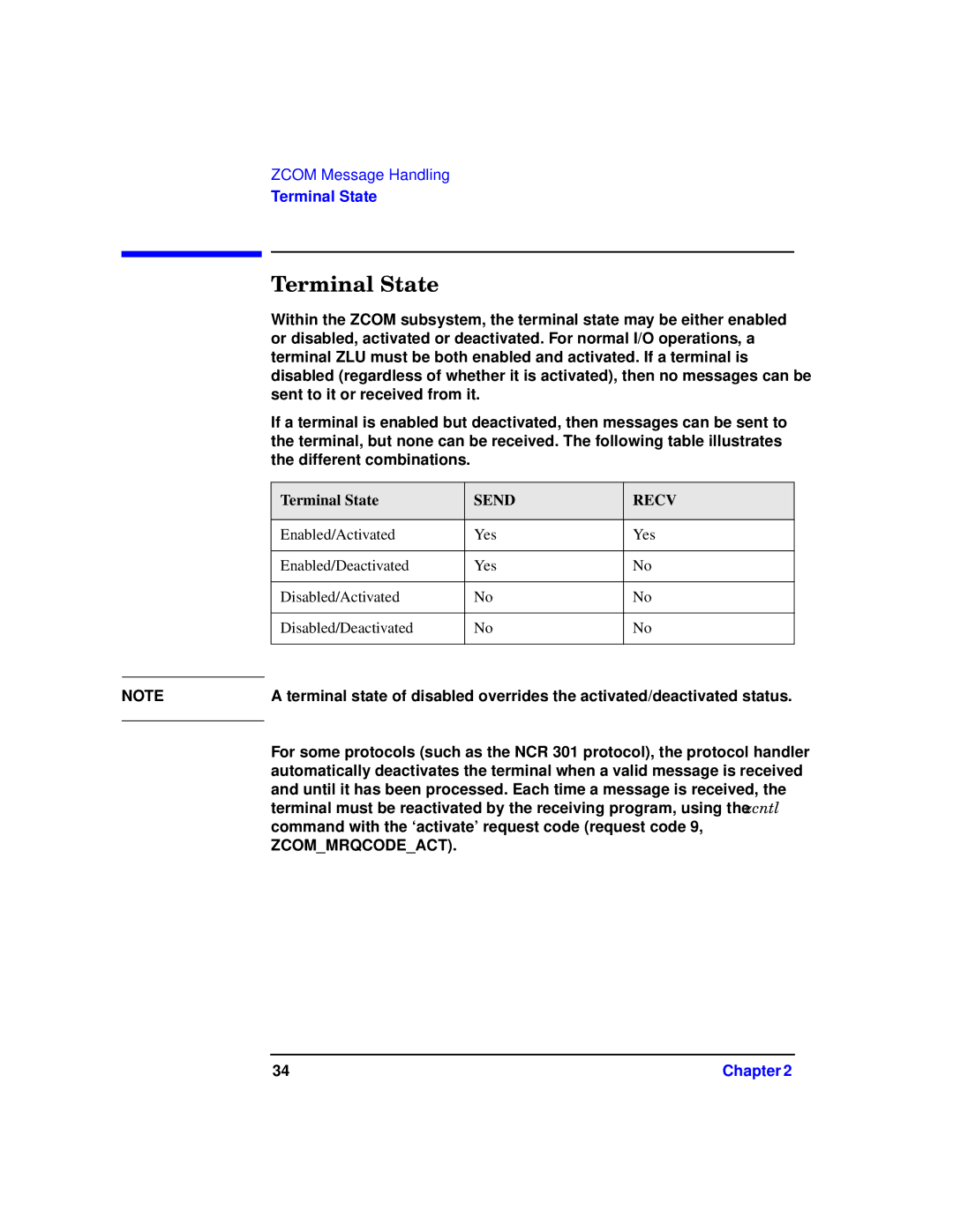 HP UX 11i v1 I/O Cards manual Terminal State 