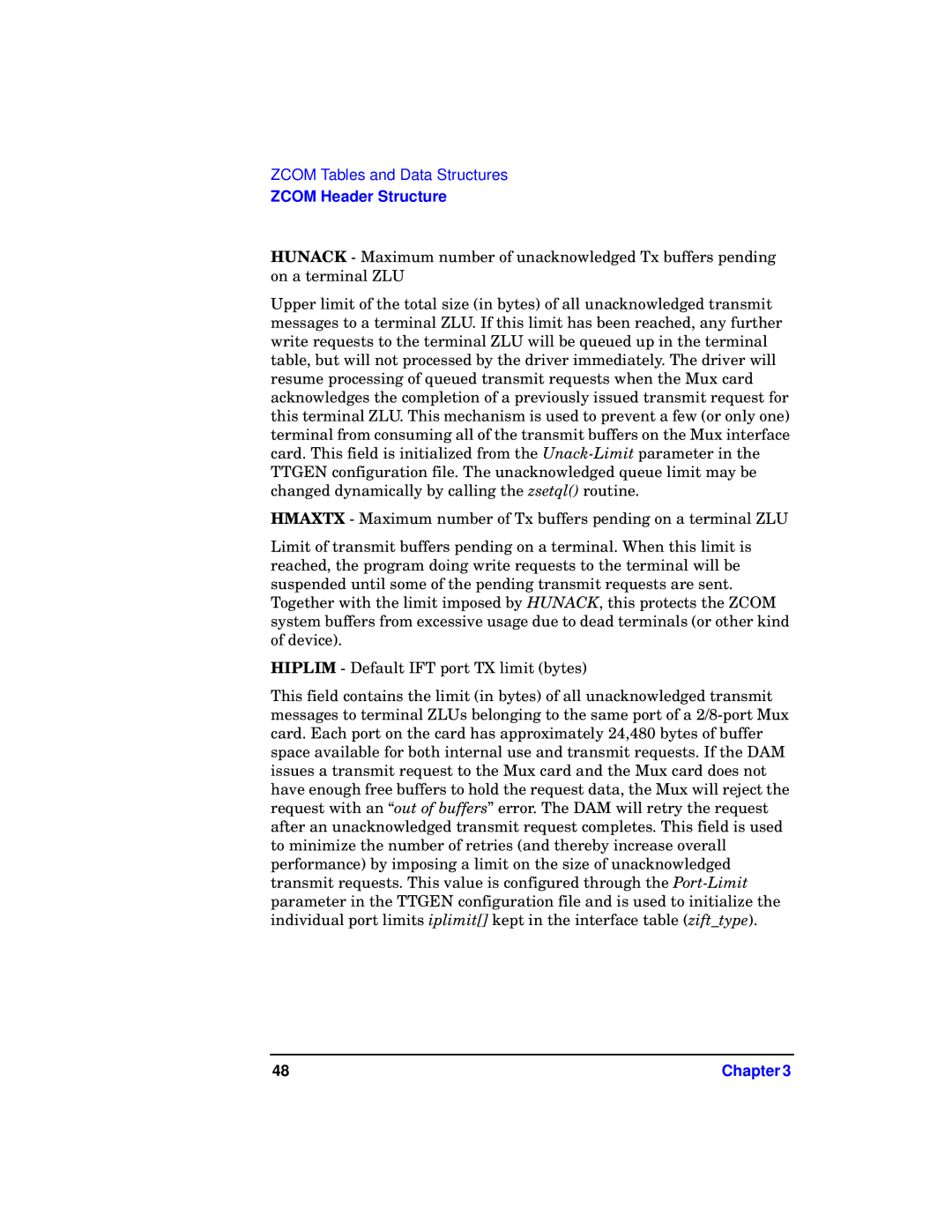 HP UX 11i v1 I/O Cards manual Zcom Header Structure 