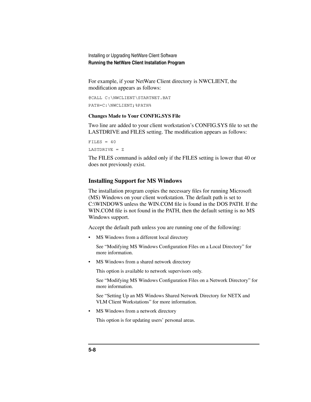 HP UX 11i v1 Networking Software manual Installing Support for MS Windows, Changes Made to Your CONFIG.SYS File 