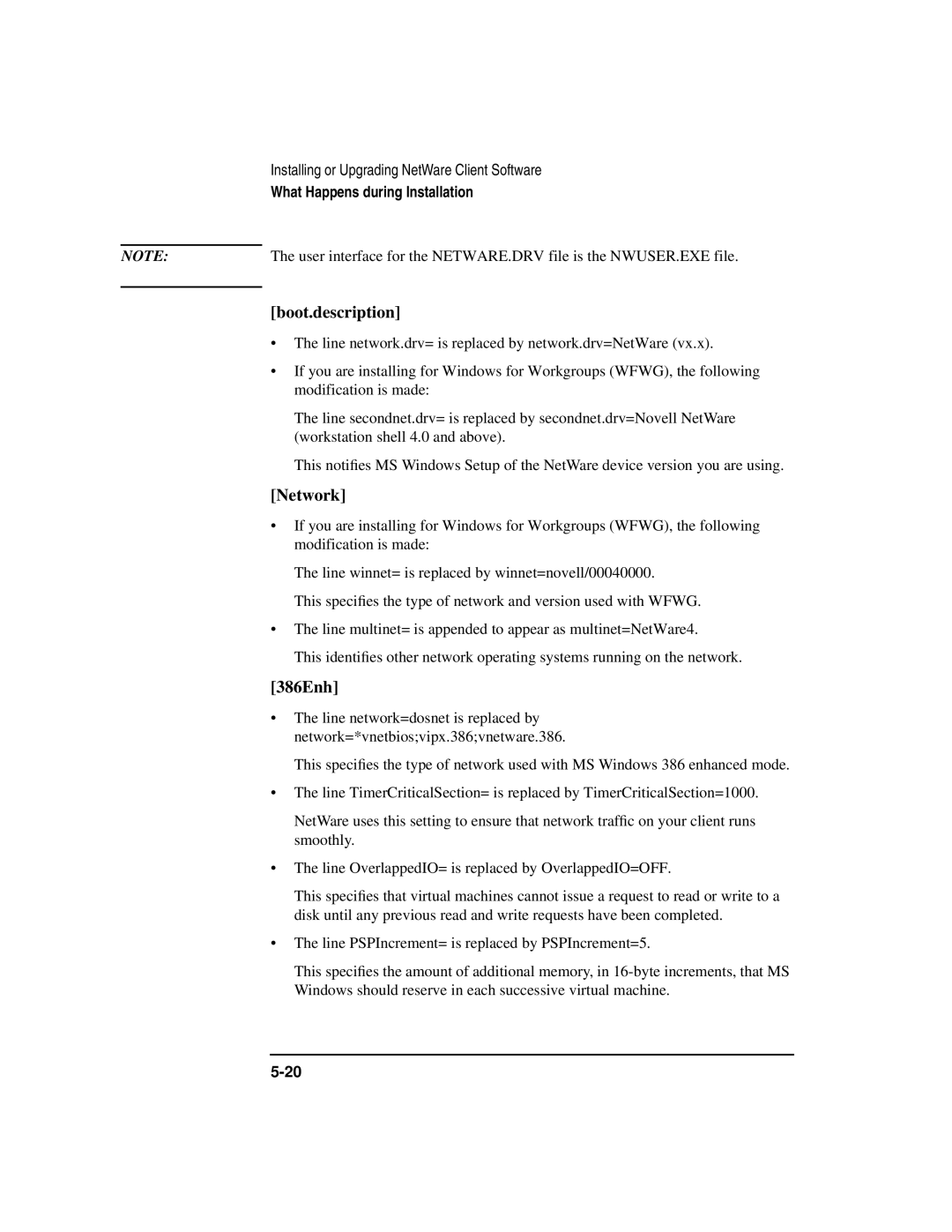 HP UX 11i v1 Networking Software manual Boot.description, 386Enh 