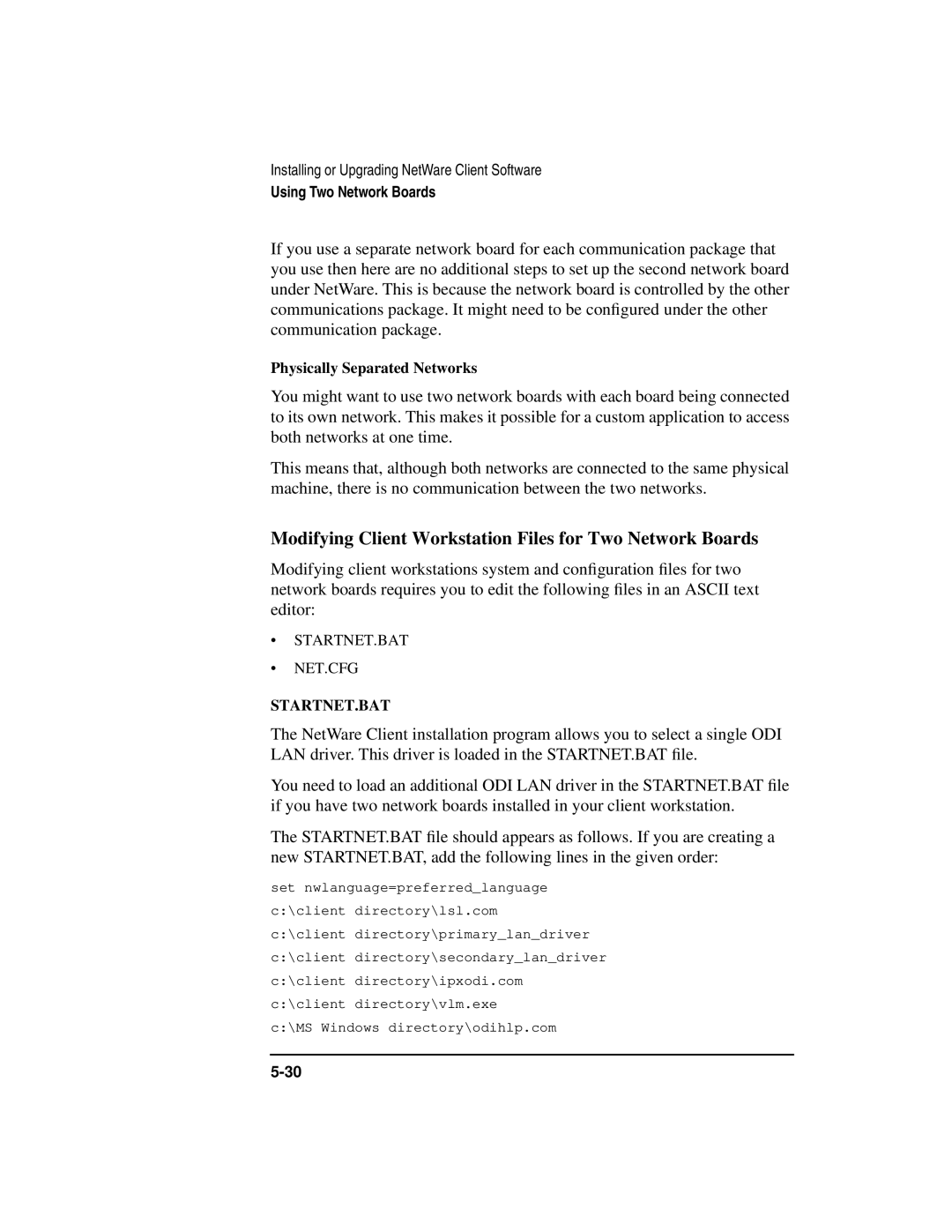 HP UX 11i v1 Networking Software Modifying Client Workstation Files for Two Network Boards, Physically Separated Networks 