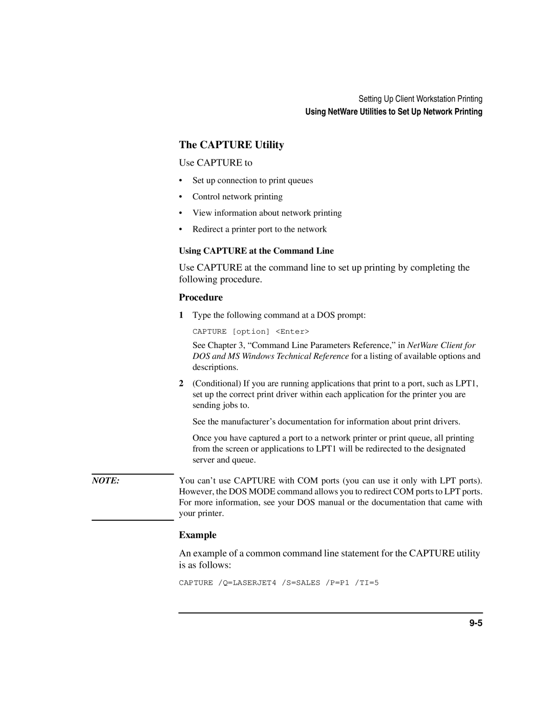 HP UX 11i v1 Networking Software manual Capture Utility, Use Capture to, Example, Using Capture at the Command Line 