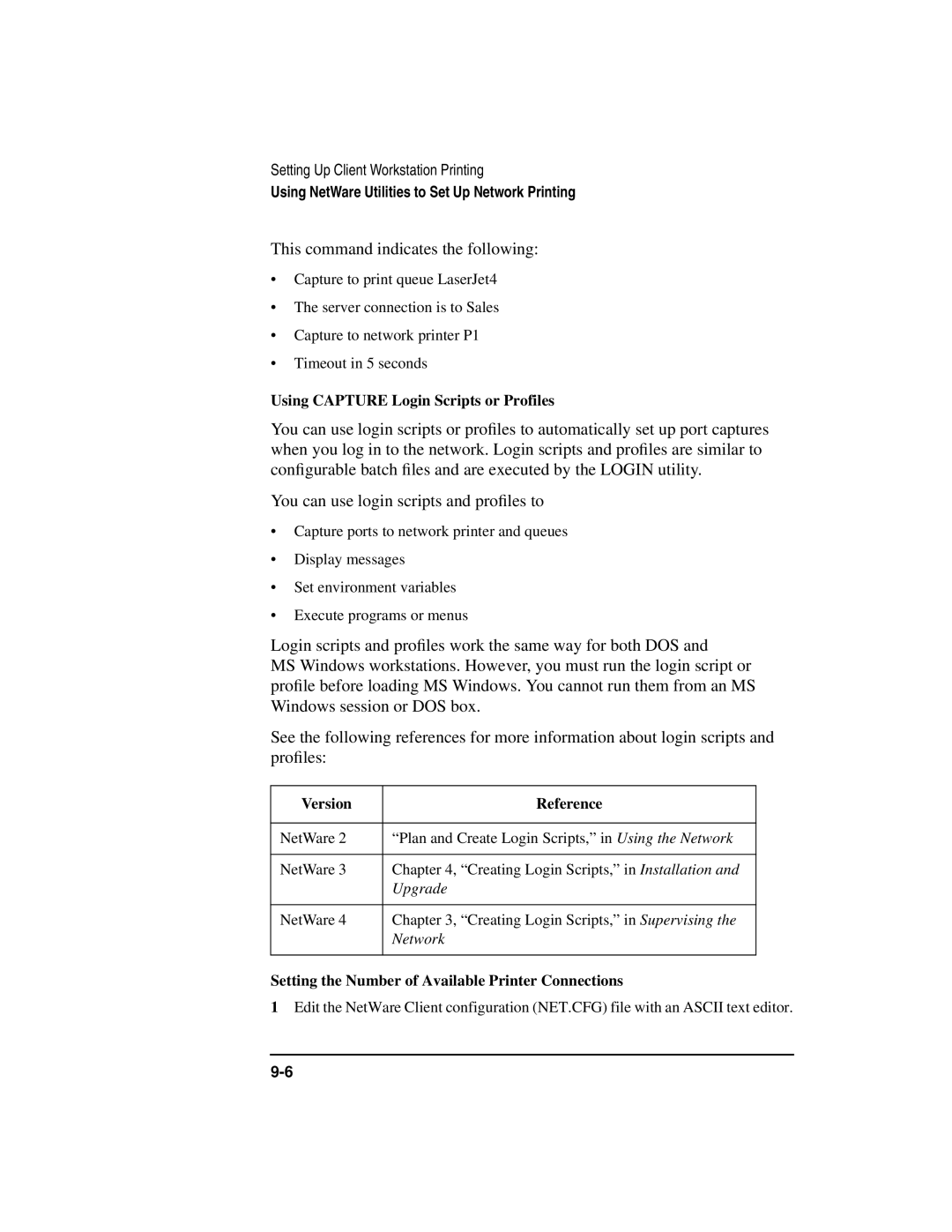 HP UX 11i v1 Networking Software manual This command indicates the following, Using Capture Login Scripts or Profiles 