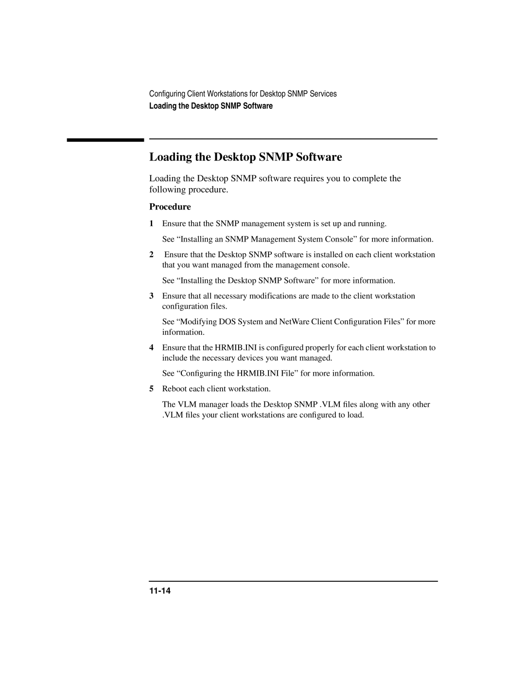 HP UX 11i v1 Networking Software manual Loading the Desktop Snmp Software, Procedure 