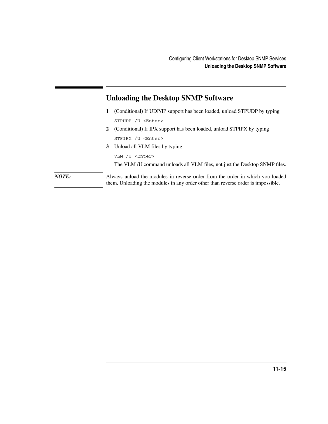 HP UX 11i v1 Networking Software manual Unloading the Desktop Snmp Software 