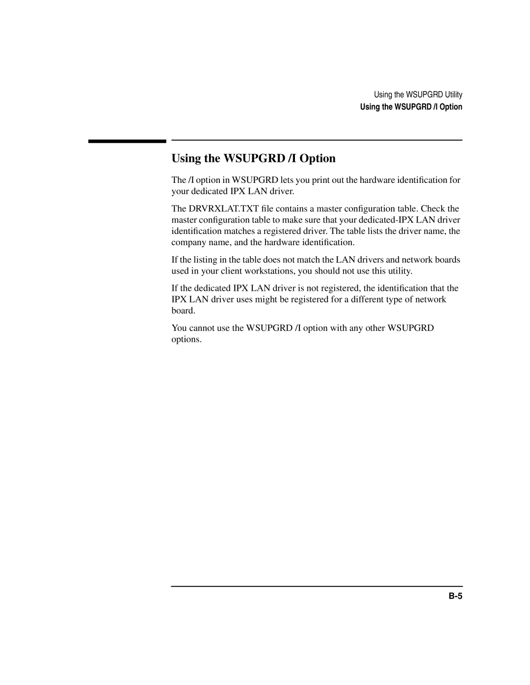 HP UX 11i v1 Networking Software manual Using the Wsupgrd /I Option 