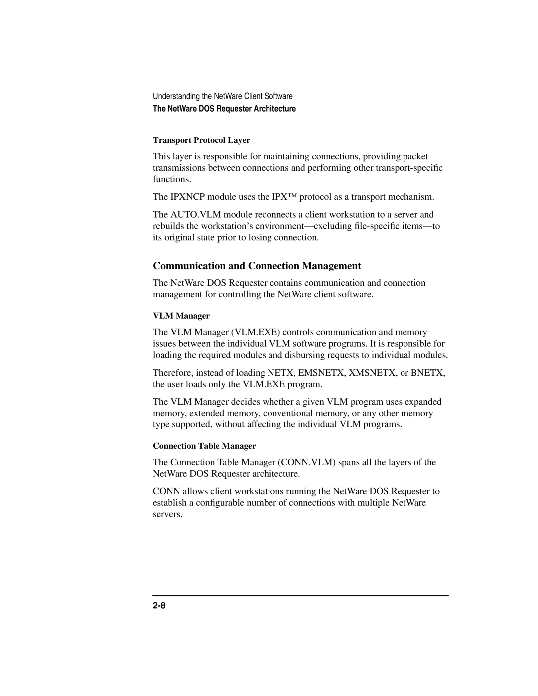 HP UX 11i v1 Networking Software manual Communication and Connection Management, Transport Protocol Layer, VLM Manager 