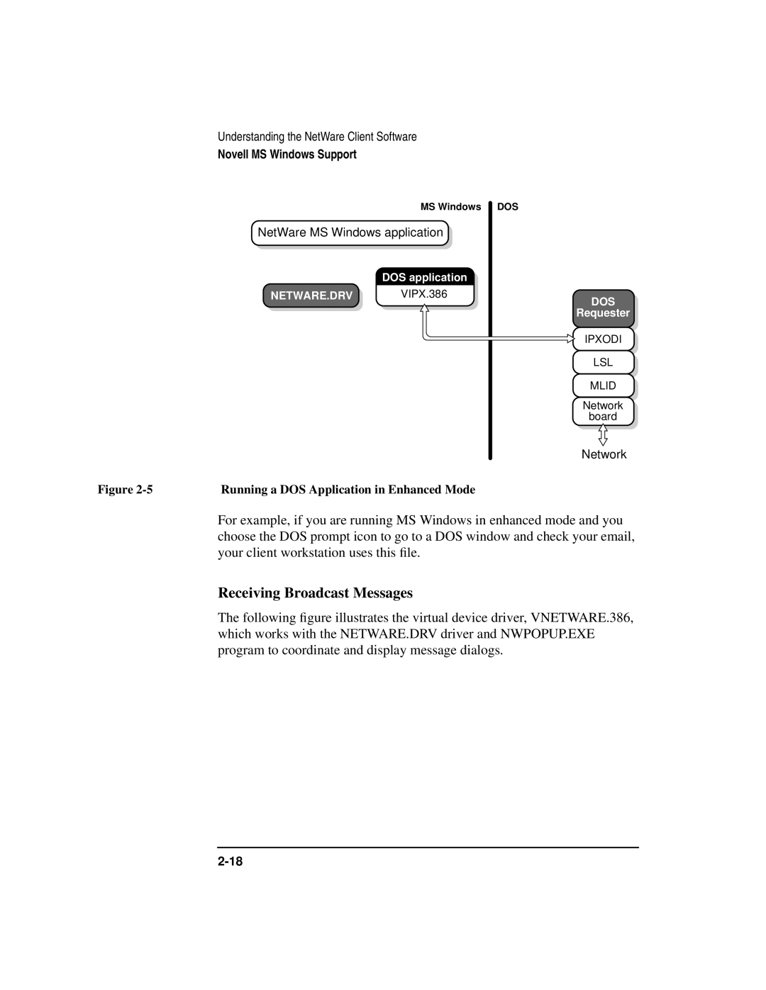 HP UX 11i v1 Networking Software manual Receiving Broadcast Messages, Running a DOS Application in Enhanced Mode 