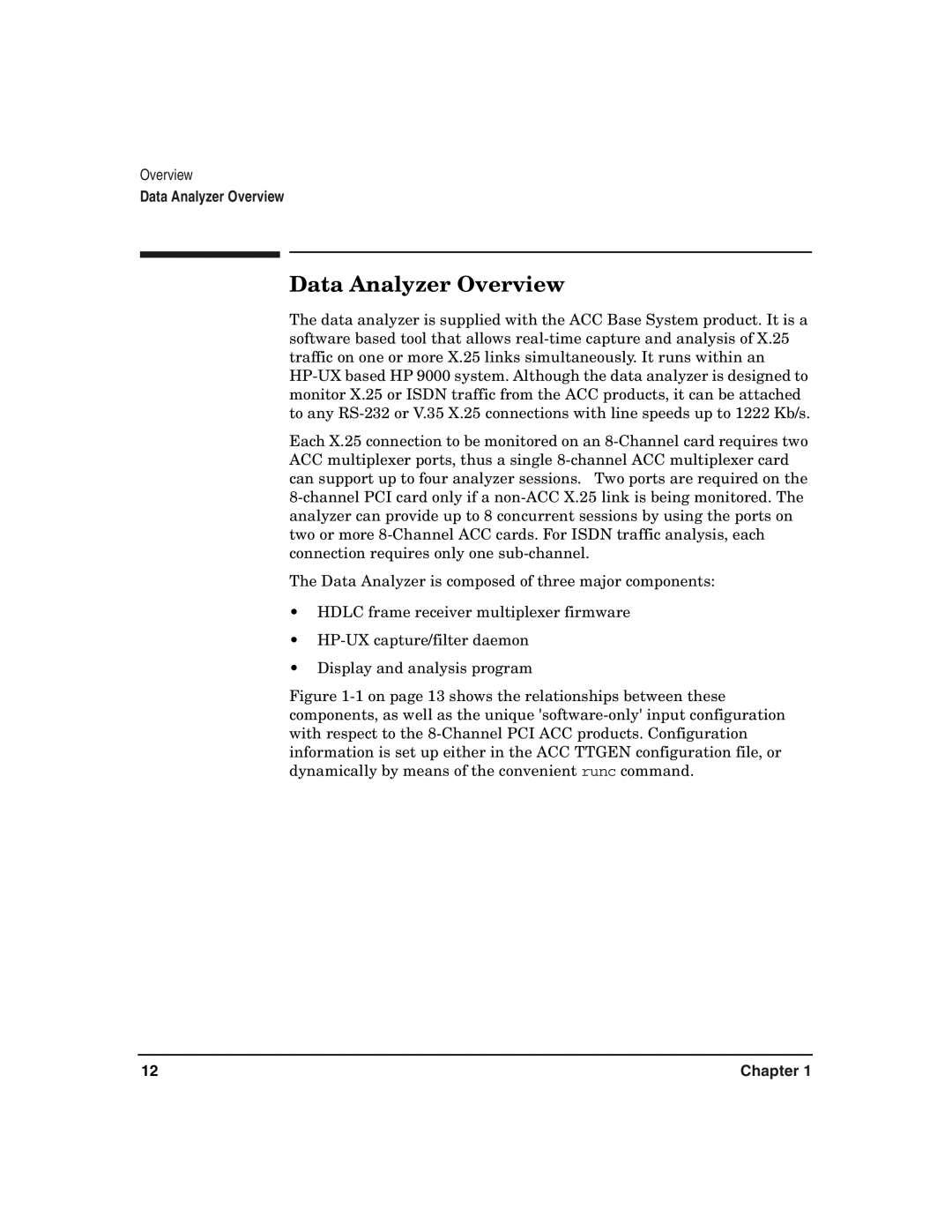 HP UX 11i v2 I/O Cards manual Data Analyzer Overview 