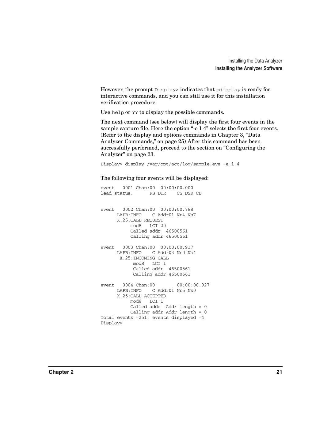 HP UX 11i v2 I/O Cards manual Following four events will be displayed 