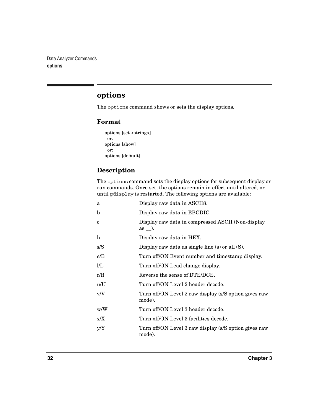 HP UX 11i v2 I/O Cards manual Options, Description 