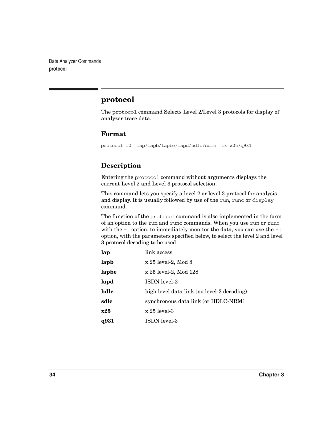 HP UX 11i v2 I/O Cards manual Protocol 