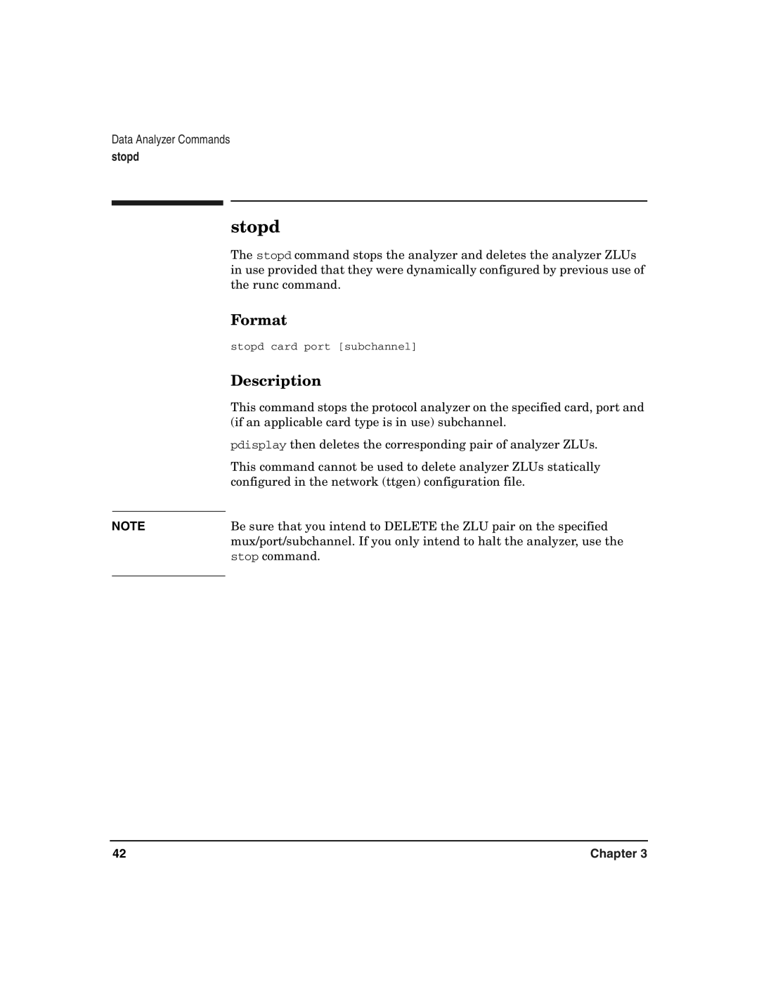 HP UX 11i v2 I/O Cards manual Stopd 