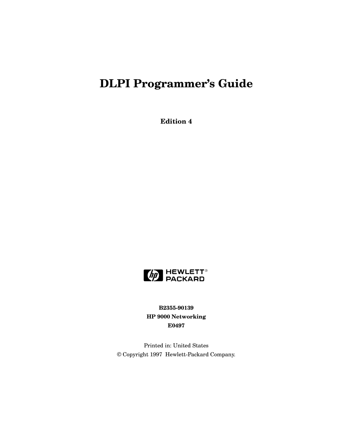 HP UX 11i v2 Networking Software manual Dlpi Programmer’s Guide, Edition 