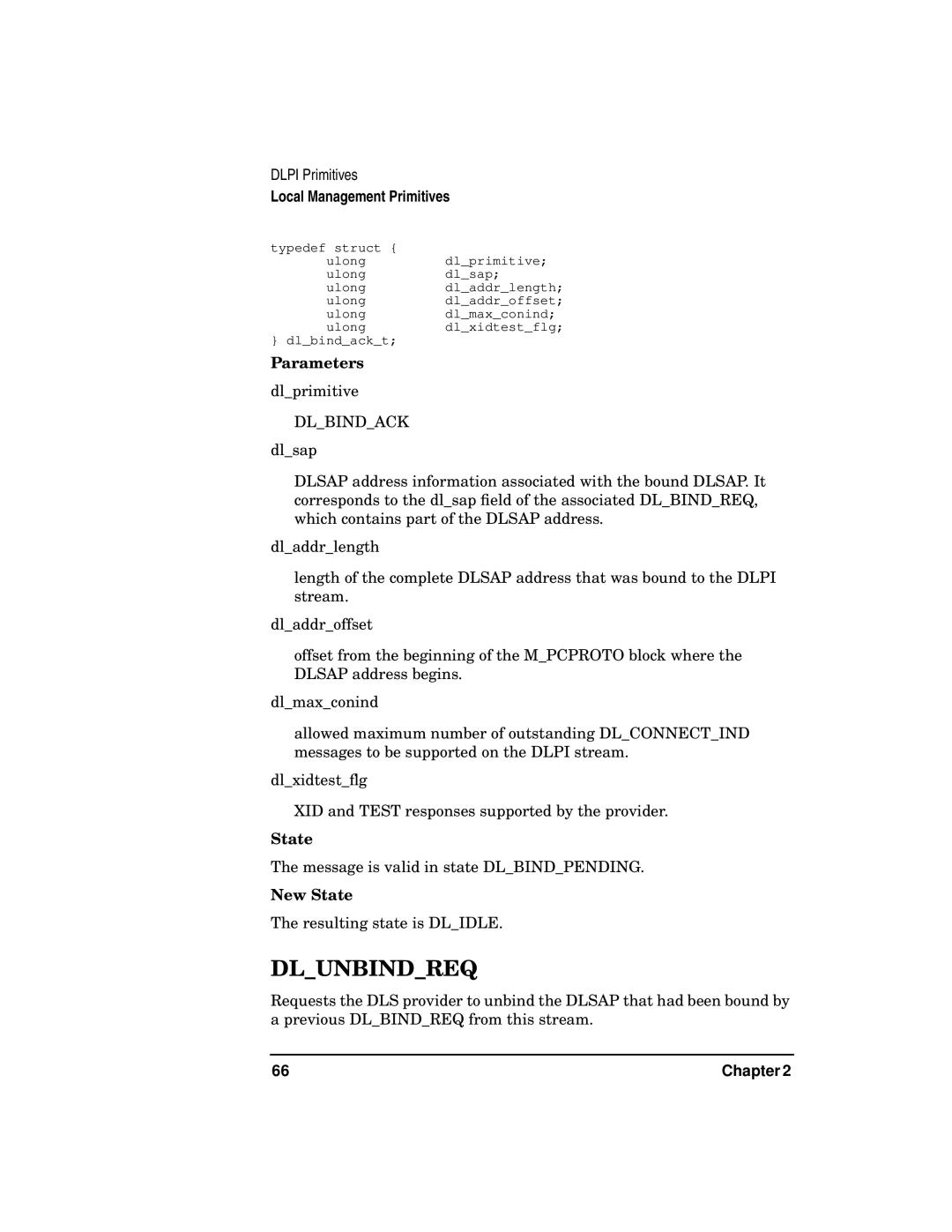 HP UX 11i v2 Networking Software manual Dlunbindreq, Dlbindack 