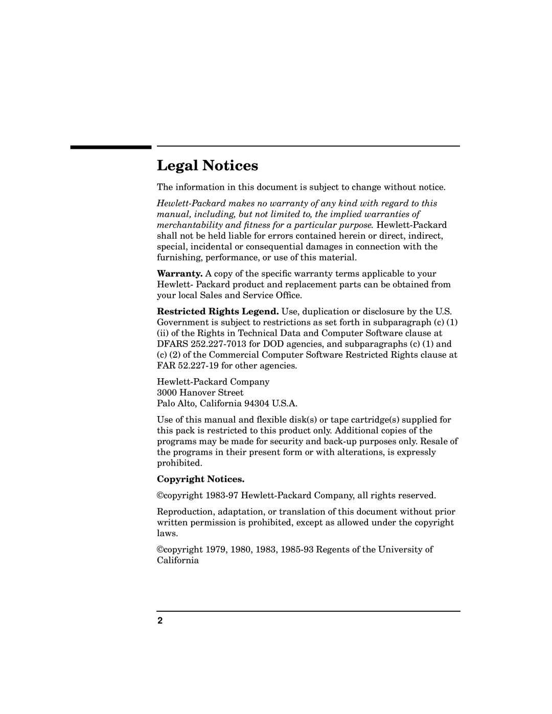 HP UX 11i v2 Networking Software manual Legal Notices, Copyright Notices 