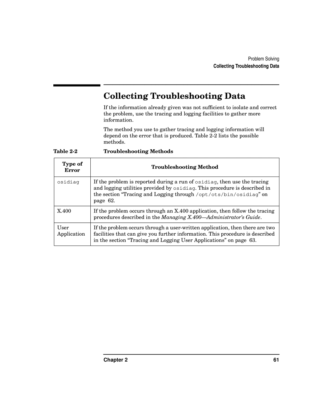 HP UX 11i v2 Networking Software manual Collecting Troubleshooting Data, Troubleshooting Methods 