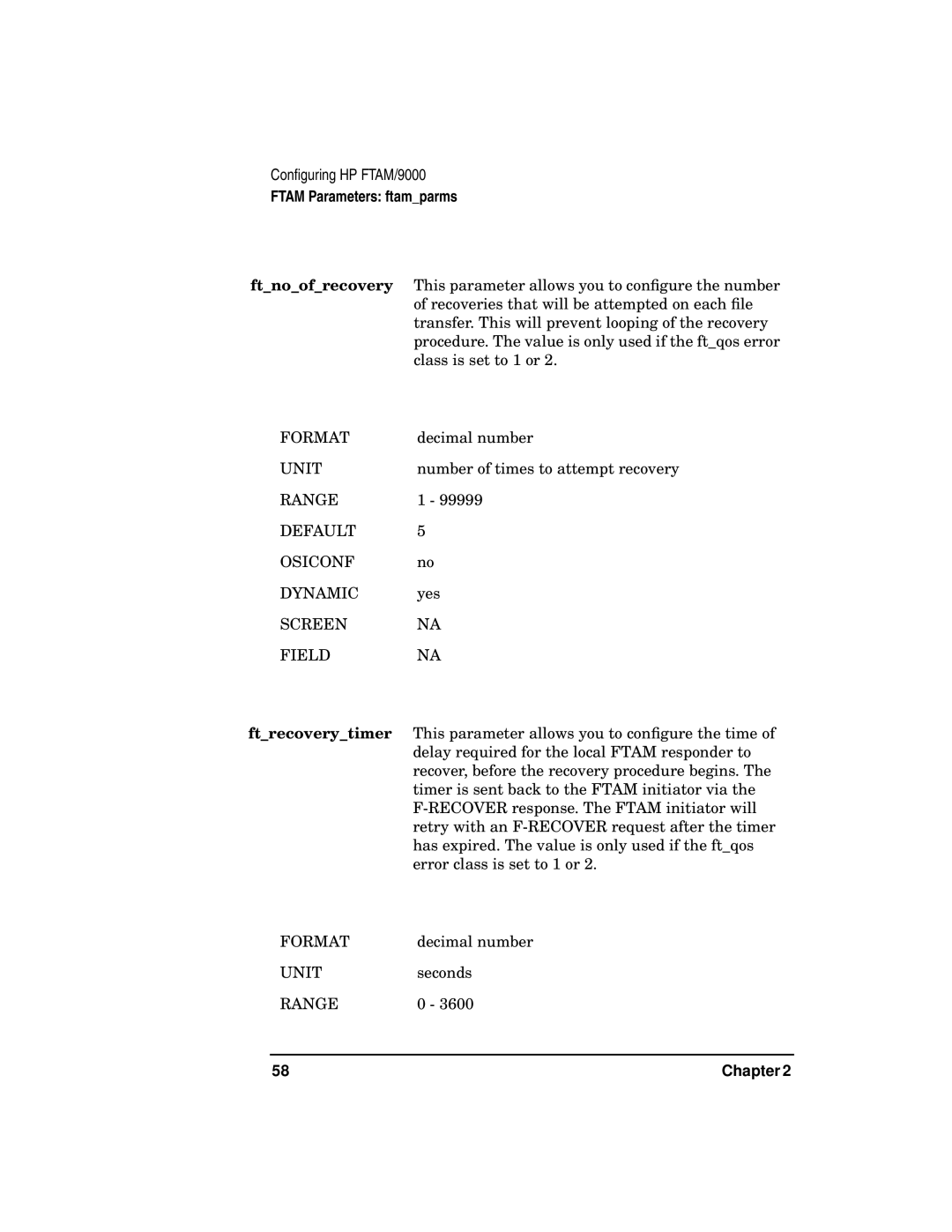 HP UX 11i v2 Networking Software manual Number of times to attempt recovery 