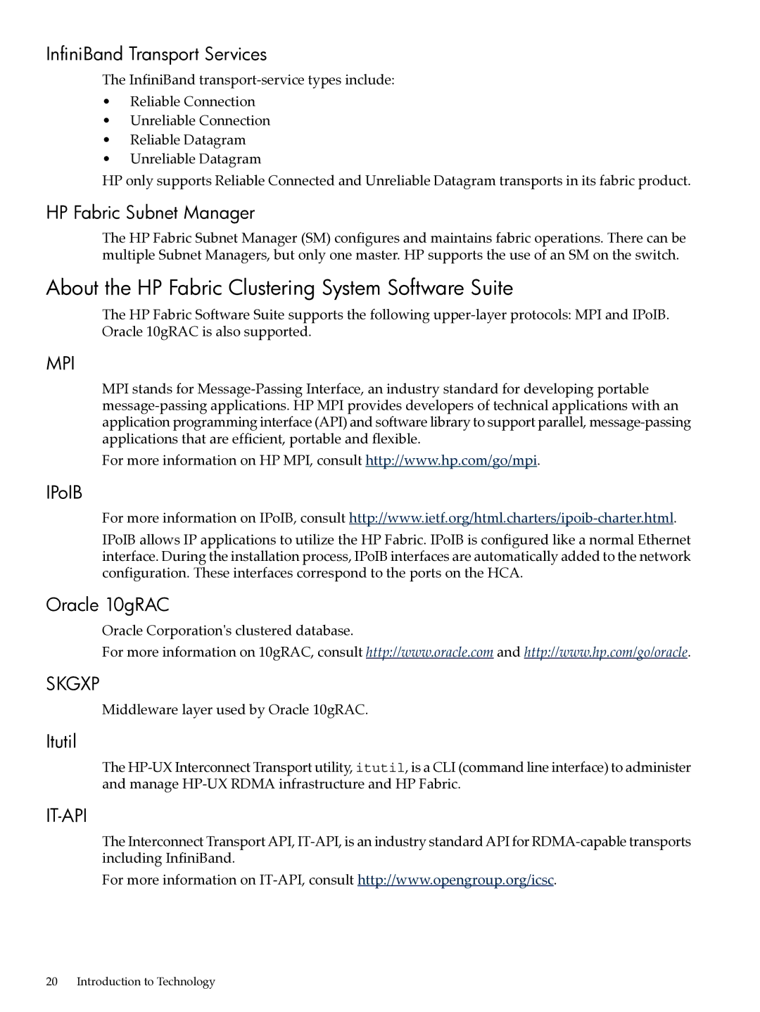 HP UX 11i v2 Networking Software manual About the HP Fabric Clustering System Software Suite 